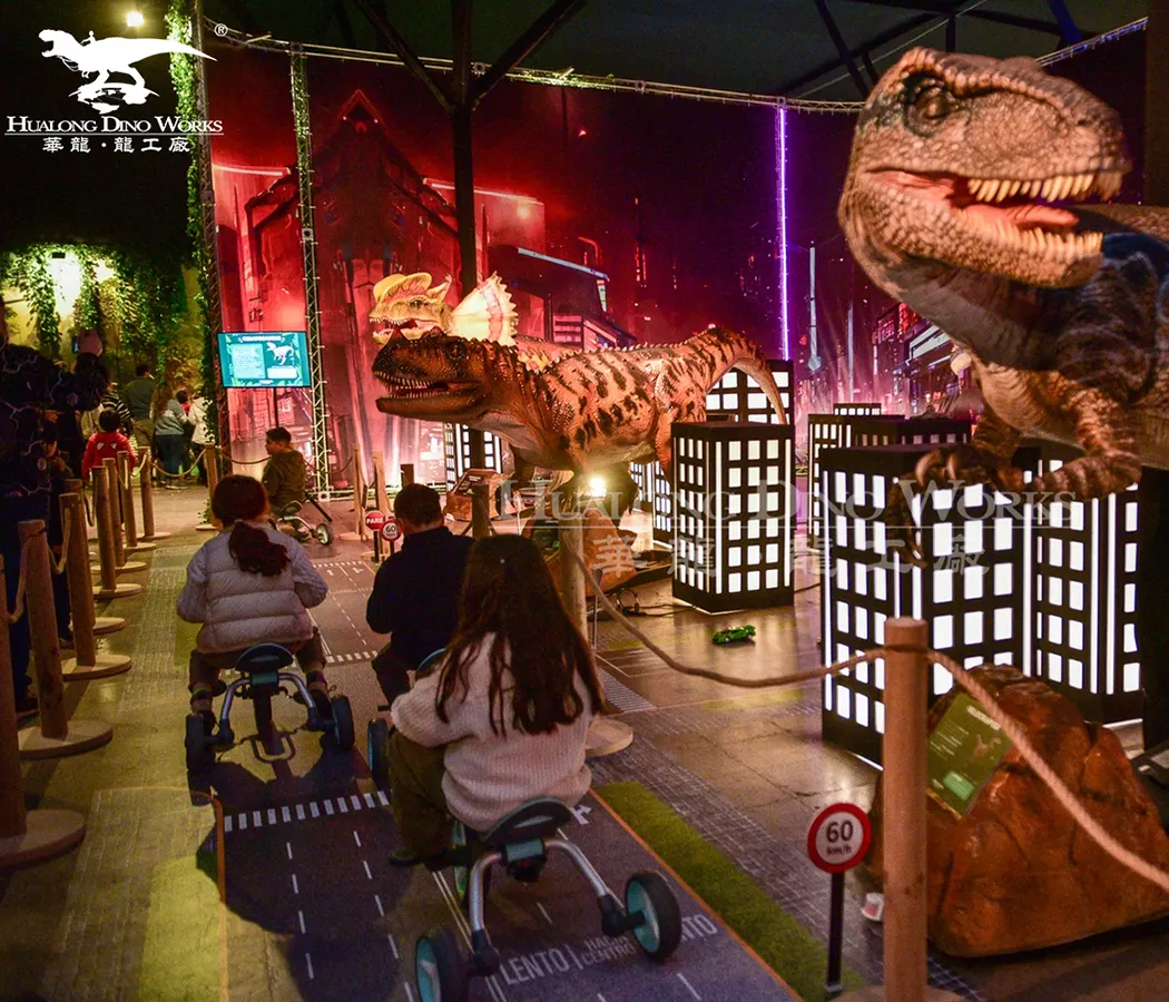 Jurassic World modelo de dinosaurio animatronic realista de tamaño completo