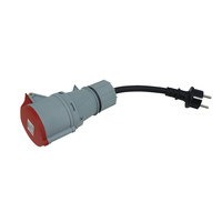Adaptateur de chargeur de véhicule électrique 16A avec prise Schuko vers prise CEE 5P 16A