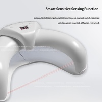 Appareil professionnel portable de nettoyage des ongles, séchage rapide, lampe à ongles UV LED double lumière en forme de croissant pour manucure