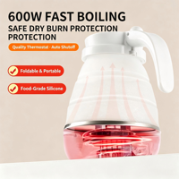 Bouilloire Électrique Pliable Portable de Voyage avec Arrêt Automatique et Chauffage Sûr – Chauffe-Eau Électrique pour Thé