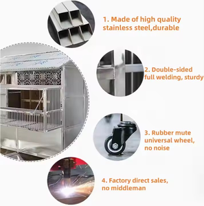 Grande cage d'élevage de pigeons en acier inoxydable pour l'extérieur Loft coupe-vent et imperméable pour pigeons Matériau PVC pour chiens et chats - Product Image 3