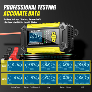 Nouvel Arrivage <span class=keywords><strong>Chargeur</strong></span> de Batterie de Voiture Multifonction 12V 6A Testeur de Batterie Automatique à Impulsions pour Piles au Plomb Analyseur 12V GEL <span class=keywords><strong>AGM</strong></span> - Product Image 6