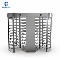 Tourniquet rond à double voie anti-escalade pleine hauteur, étanche, en acier inoxydable 304, barrière hydraulique à solénoïde pour bureau