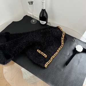 A11094 cappotto invernale da donna <span class=keywords><strong>a</strong></span> prova di vento giacca in pelliccia sintetica maniche <span class=keywords><strong>a</strong></span> lanterna in poliestere Casual tinta unita cappotti da donna - Product Image 4