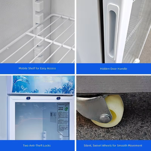 Réfrigérateur commercial à porte vitrée OEM 1088L, 3 portes, grand volume, pour boissons, vitrine réfrigérée verticale - Product Image 5