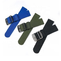 Bracelet de montre en nylon tissé et perlon de couleurs personnalisées en gros 14mm 16mm 18mm 20mm 22mm 24mm tailles 2 pièces bracelet de montre pour montres