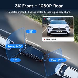 बेस प्राइमट्रिप vd1 डैश कैम 3k + 1080p ड्राइविंग रिकॉर्डर पार्किंग निगरानी - Product Image 3