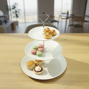 Elegante Alzata <span class=keywords><strong>per</strong></span> <span class=keywords><strong>Torte</strong></span> <span class=keywords><strong>in</strong></span> <span class=keywords><strong>Ceramica</strong></span> <span class=keywords><strong>per</strong></span> Esposizione Dessert a Matrimoni e Feste - Product Image 2