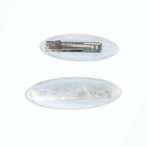 Barrettes à cheveux ovales en quartz clair, très populaires - Product Image 5