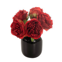 5 têtes artificielle pivoine bouquet soie pivoine Bouquet mariage Table de mariée pièce maîtresse fête décoration de la maison