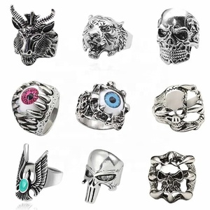 Tigre para homens Jóias Vintage Punk Mens Steampunk Oco Aço Inoxidável de <span class=keywords><strong>Anime</strong></span> Hip Hop Dropshipping - Product Image 6