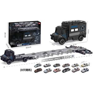 EPT 120cm Alloy Inertie Deformatie Treinwagon met Geluid 8 Trek-Achterwaartse Metalen Raceauto's Jongens Racebaan Speelgoedset - Product Image 1