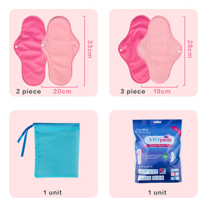 Lot de 6 Serviettes Hygiéniques Lavables en Tissu Respirant AIO avec Ailettes, Super Absorbantes, <span class=keywords><strong>Protection</strong></span> Anti-Fuites pour la Maternité - Product Image 2