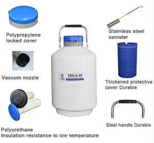 Dewar de stockage d'échantillons cryogéniques PCZPX en alliage d'aluminium léger YDS-6-50 6L 50mm pour <span class=keywords><strong>azote</strong></span> <span class=keywords><strong>liquide</strong></span>, facile à utiliser - Product Image 4