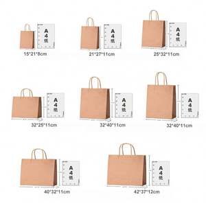 Sacs en papier kraft personnalisés pour la livraison de bijoux de maquillage, sacs de shopping pour vêtements, cadeaux de mariage, sac en papier brun personnalisé - Product Image 6