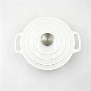 Four hollandais <span class=keywords><strong>en</strong></span> <span class=keywords><strong>fonte</strong></span> émaillée de couleur <span class=keywords><strong>personnalisable</strong></span> avec poignées tombantes, même la chaleur, ustensiles de cuisine durables pour le braisage à l'étouffée - Product Image 1