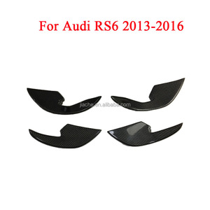 ครีบข้างกันชนหน้า4ชิ้น/เซ็ตตัวแยกครีบสปอยเลอร์สำหรับรถ Audi <span class=keywords><strong>A6</strong></span> RS6 2013-2016 RS7 2013-2016ตกแต่งขอบท้ายรถคาร์บอนไฟเบอร์ - Product Image 5