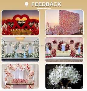 Vente en gros de boules de fleurs artificielles de 30 cm, petites boules de fleurs roses et vertes, centres de table pour les mariages et les fêtes - Product Image 6