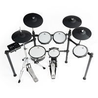 Kit de Batterie Électronique PDX550 à 5 Pads pour Studio à Domicile et Entraînement, avec Peaux Maillées, Module Sonore et Système de Rack – Silicone, pour Fonction Musicale