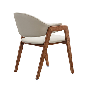 Sillas de Comedor Giratorias de Ratán y Nogal en Oferta, Sillas de Comedor Ergonómicas con Respaldo de Mimbre y Brazos Curvos, Sillas de Comedor con Estructura de Madera Curvada - Product Image 3