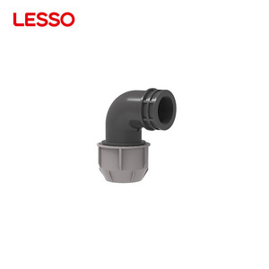 LESSO ingénierie d'irrigation pour la pêche et l'élevage coude en plastique pp raccords de tuyauterie d'eau de compression pour tube - Product Image 2