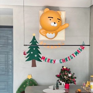 Décoration murale décorative en plastique renforcé de fibre de verre, motif dessin animé 3D Ryan Lion Peachy Jun, idéale pour les cafés et comme accessoire photo pour l'enregistrement. - Product Image 4