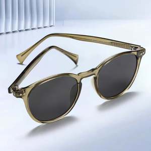 Lunettes de soleil polarisées rondes UV400 de haute qualité avec monture en acétate de propylène, style punk, pour hommes et femmes, avec logo personnalisé 2025 - Product Image 2