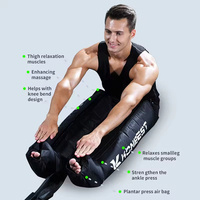 Masseur pour les pieds et les jambes, bottes de compression d'air à 4 chambres, taille réglable, minuterie, AS ALL STAR CE