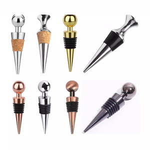 Tapón de Vino Plano de Aleación de Zinc Negro Personalizado, Nuevo Diseño, Superventas, Herramienta de Bar para Tapones de Botellas de Vino y Cerveza - Product Image 1