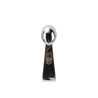 Trophée de football du Super Bowl, Coupe Vince Lombardi, personnalisable, gravée, plaquée or, cristal, cadeau d'affaires, plaque et médaille