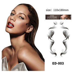 <span class=keywords><strong>2021</strong></span> personnalisé bébé cheveux tatouage autocollant étanche maquillage personnalisé bords lisses à la mode conception temporaire pour le visage fait papier - Product Image 3