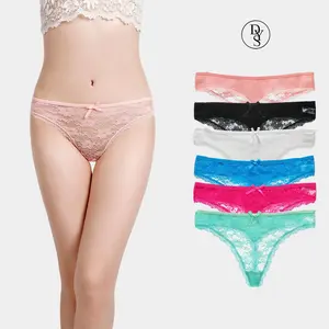 Calcinha de renda feminina, lingerie sexy de designer com corda t roupa íntima de malha de renda fio dental sexy