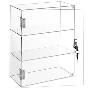 New 3 kệ Rack cho lưu trữ <span class=keywords><strong>Acrylic</strong></span> hiển thị trường hợp đối với trang sức mỹ phẩm rõ ràng <span class=keywords><strong>Acrylic</strong></span> Hiển thị nội cho cửa hàng Countertop - Product Image 1