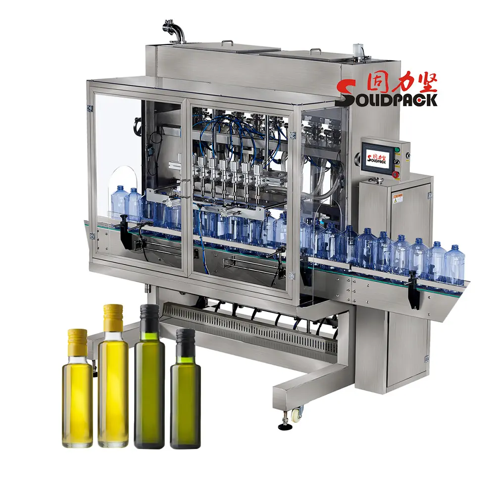 Solidpack automatic plastic bottle sunflower oil filling 1 liter machine