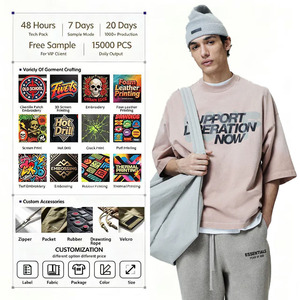 T-shirt Oversize <span class=keywords><strong>da</strong></span> Uomo in Cotone Lavato Vintage con Stampa Watermark 250g, Vestibilità Ampia Streetwear con Stampa Support Liberation Now e Spalle Cadenti - Product Image 3
