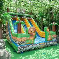 Vente directe d'usine Kaluen, toboggan gonflable pour enfants en PVC résistant, pour intérieur et extérieur, thèmes animaliers, toboggan de parc commercial, 5m*7m*6m