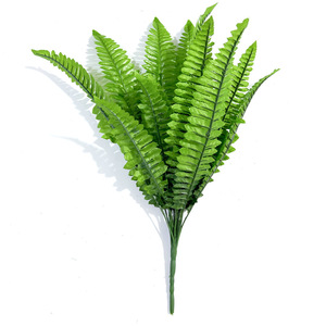 Mur végétal artificiel en forme de fougère verte, 55 cm de haut, feuilles simulées pour la décoration intérieure - Product Image 5