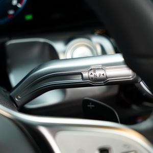 SNBLO Pegatinas para el Interior del Coche, Palanca de Cambios, Limpiaparabrisas, Control de Crucero, Textura de Fibra de Carbono Plateada, Juego de 5 Piezas para Mercedes Benz - Product Image 1