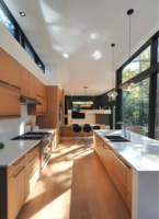 Vermonhouzz OEM ODM Maison Ensemble d'armoires de cuisine entières en bois Contreplaqué en forme de L de style américain Petites armoires de cuisine modernes