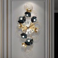 Jam dinding klasik seni ruang tamu modern tidak teratur seni dekorasi besi jam dinding kustom Dekorasi seni logam dinding