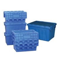 Caisses attachées résistantes empilables de couvercle de caisse en plastique de la poubelle 80L empilable et empilable