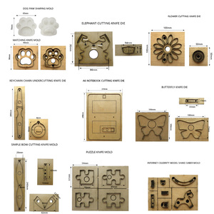 JINDIAO قالب تقطيع خشبي الفيل A6 الذيل فراشة القوس بانوراما الحصان زهرة الكلب مخلب فتح سكين العفن - Product Image 2