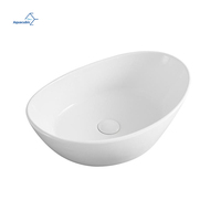Évier de jardin en céramique blanche de Chine, lavabo minimaliste, lavabos de salle de bain design