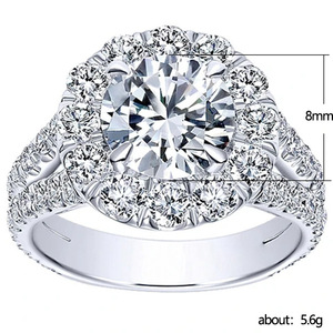 Anello con cristalli rotondi per donna, elegante accessorio di moda per feste e tutti i giorni - Product Image 5