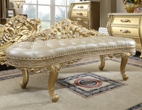Collection de meubles de chambre à coucher en or antique, style Versailles