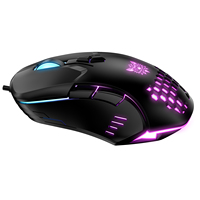 Souris de jeu filaire ONIKUMA CW902 Honeycomb 6400 DPI avec éclairage RVB, ergonomie, 7 boutons, souris optique