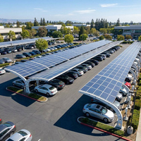 Système de montage solaire pour carport en aluminium étanche, structure de stationnement au sol pour panneaux photovoltaïques, système de fixation de panneaux solaires