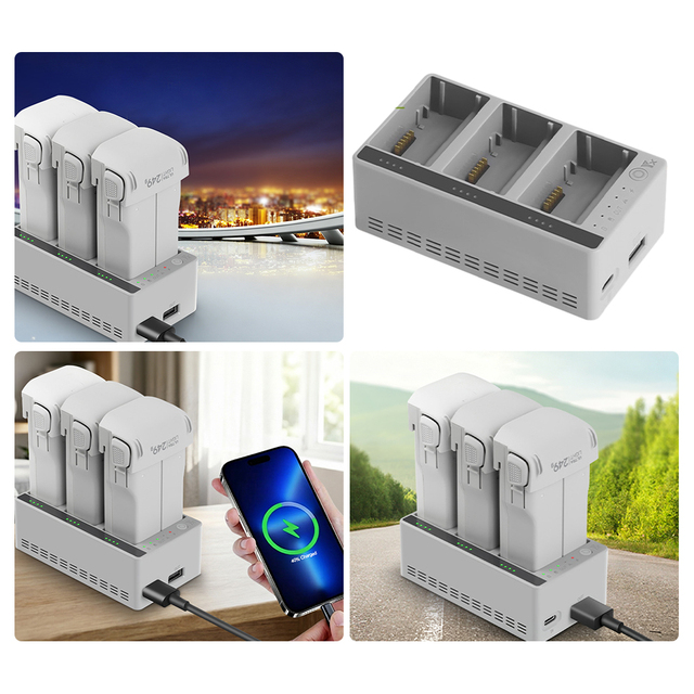 3-Way Charging Hub for DJI Lito 1/X1 Battery Charger Manager 100W PD Fast Charge 3 Batteries for DJI Lito X1 Drone Accessories