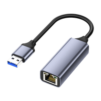 Adaptateur Ethernet VegGieg 1000 Mbps USB 3.0 vers RJ45, boîtier en aluminium, convertisseur réseau USB-A vers Gigabit LAN, Plug and Play