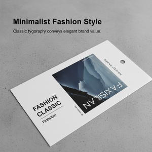 Eco-friendly Custom Clothing Hang Tags & Labels Colorful Textured Paper Designs - Product Image 2